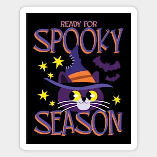 Spooky Season Autumn Fall Halloween Witches Cat Magnet